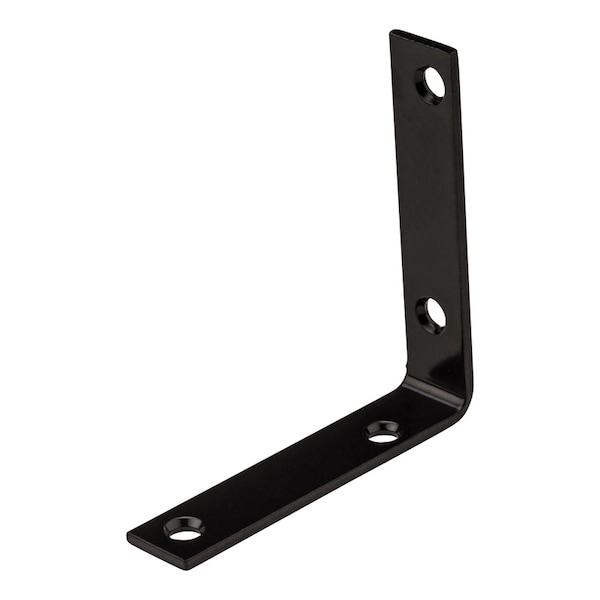 National Hardware National Hardware 3.5 in. H X 0.75 in. W X 0.125 in. D Black Steel Inside Corner Brace N266-484 - main